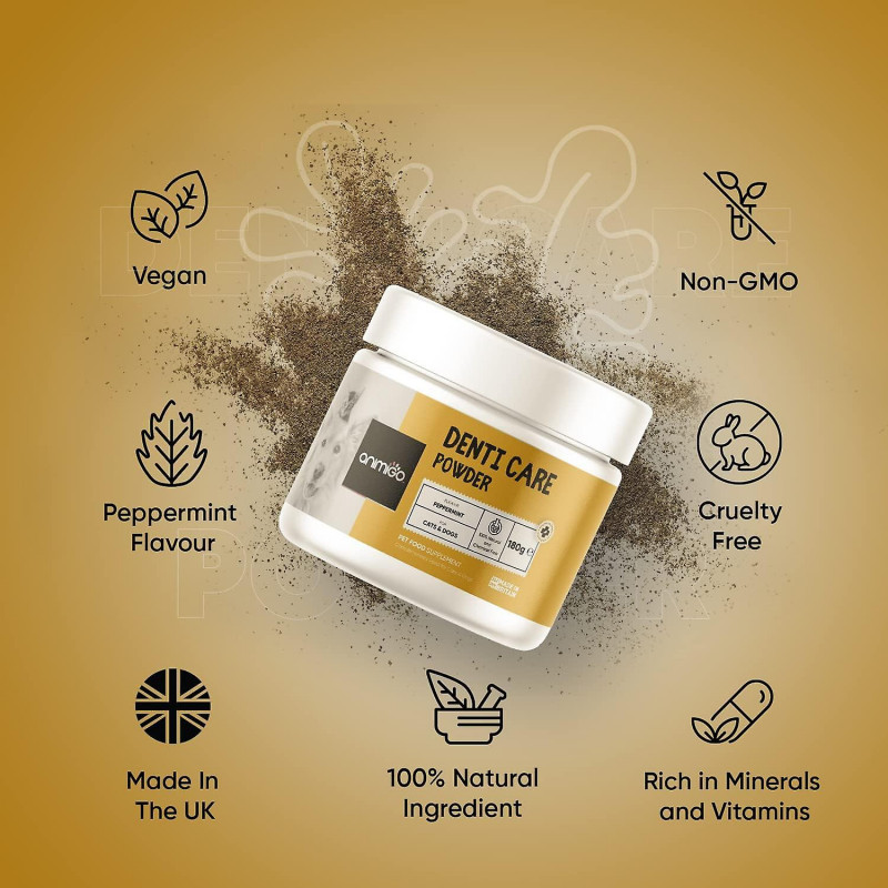 Plaque Off Chiens et Chats 180g - Éliminateur de Plaque et de Tartre 100% Naturel pour Chien - Poudre de Soins [...]