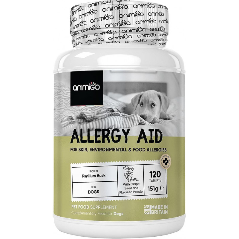 Allergy Aid For Dogs -120 Comprimés contre les allergies aux chiens - Soulage les démangeaisons et la peau [...]