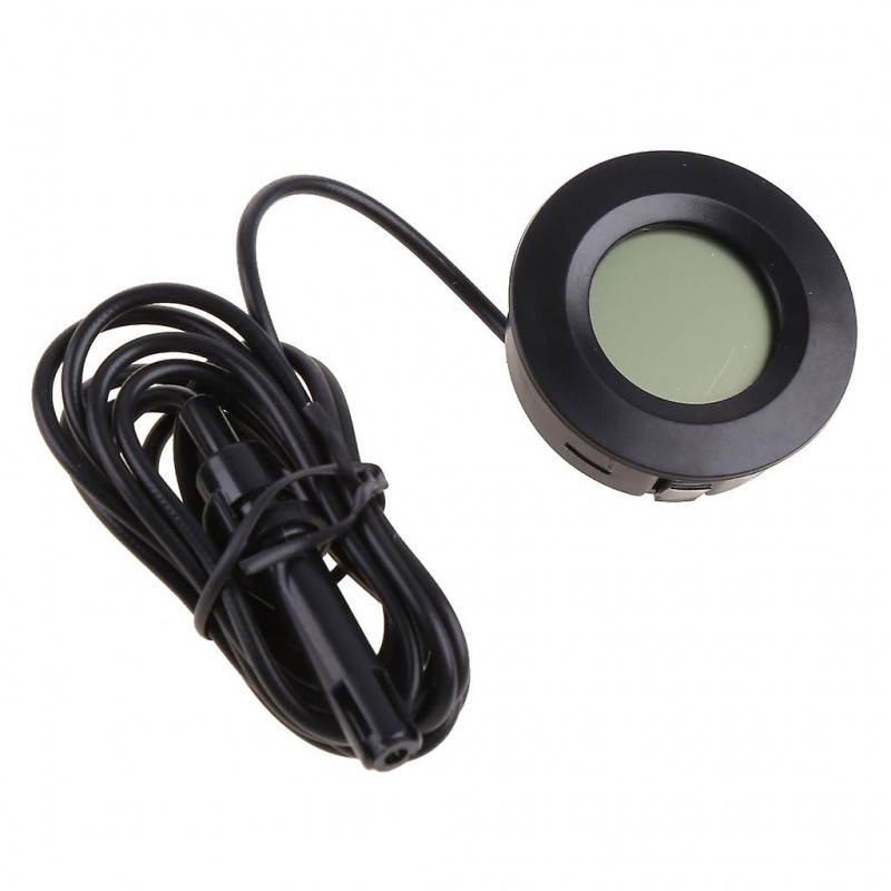 Digital Lcd Monitor Round Humidity Temperature Gauge For Reptile Incubator