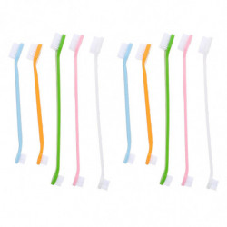 10pcs Dog Toothbrush Pet Cleaning Toothbrush Dual-head Dog Toothbrush Pet Oral Clean Toothbrush