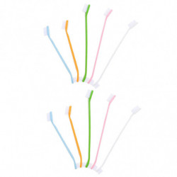 10pcs Dog Toothbrush Pet Cleaning Toothbrush Dual-head Dog Toothbrush Pet Oral Clean Toothbrush