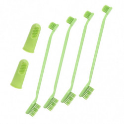 1 Set Dog Pp Toothbrushes Pet Double-head Toothbrush Cat Personal Care Tool