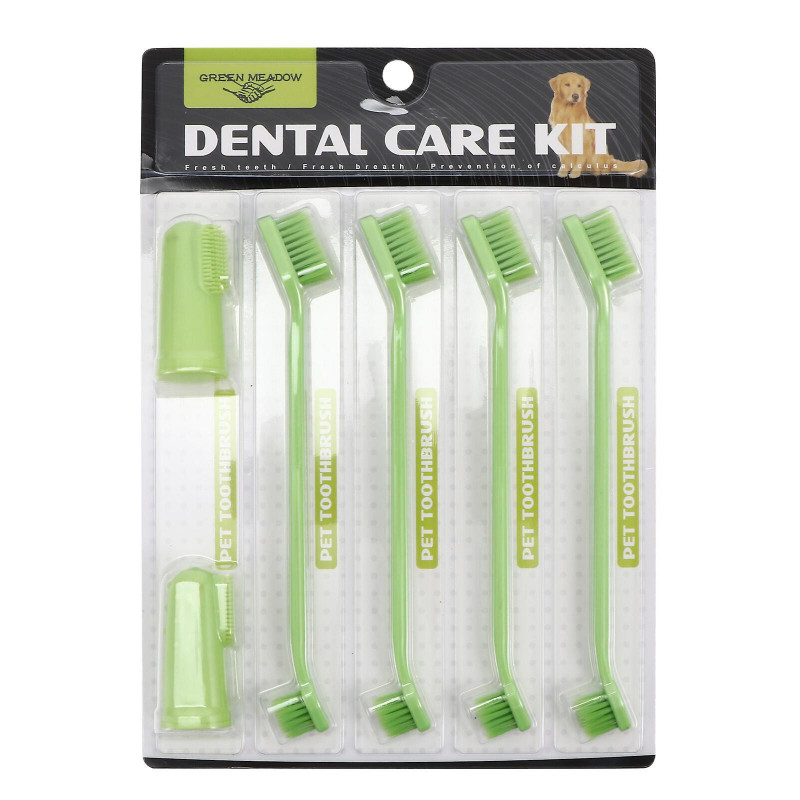 1 Set Dog Pp Toothbrushes Pet Double-head Toothbrush Cat Personal Care Tool