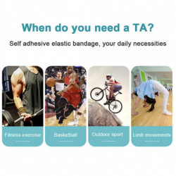 6roll Vet Wrap pour chiens Chats Tissu extensible Bandages cohésifs Auto-adhésif