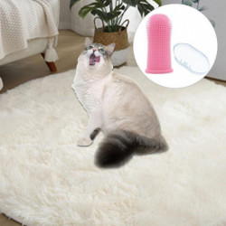 Dog Finger Toothbrush Soft Dental Hygiene For Pet Health Supplies Pink