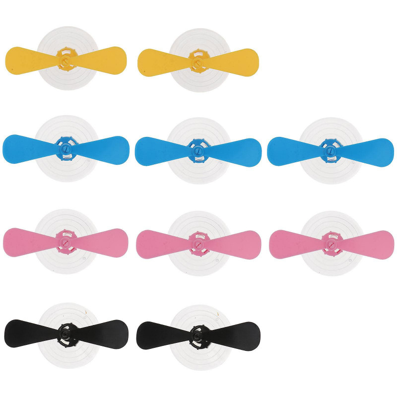 10 Pcs Motorcycle Helmet Propeller Dragonfly Wings Suction Cup (Random Color)