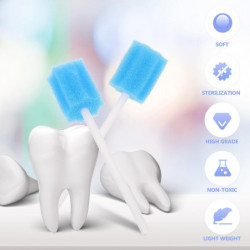 50pcs Disposable Oral Care Sponge Sticks Oral Care Products Oral Care Supplies