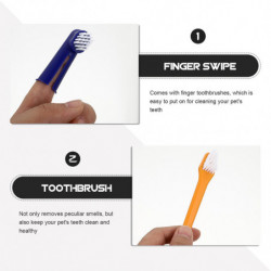 Toy Pets Pet Finger Brush Double Ended Toothbrush Pet Finger Toothbrush Cat Dental Care