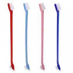 12pcs Pet Dog Dual Headed Toothbrushes Dog Tooth Gentle Dental Care Toothbrush