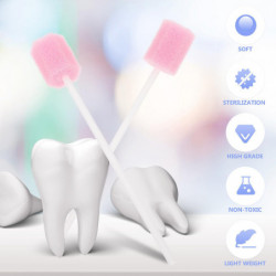 50pcs Disposable Oral Care Sponge Sticks Oral Care Products Oral Care Supplies
