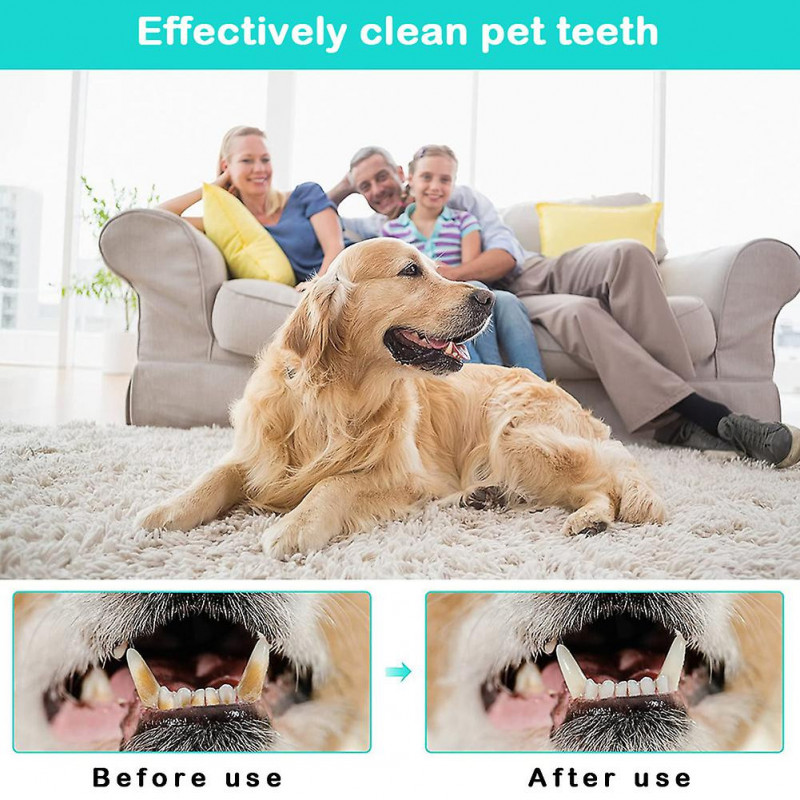8pcs Dental Care Dog Finger Toothbrush Plaque Puppy Soft Silicone Teeth Cleaning
