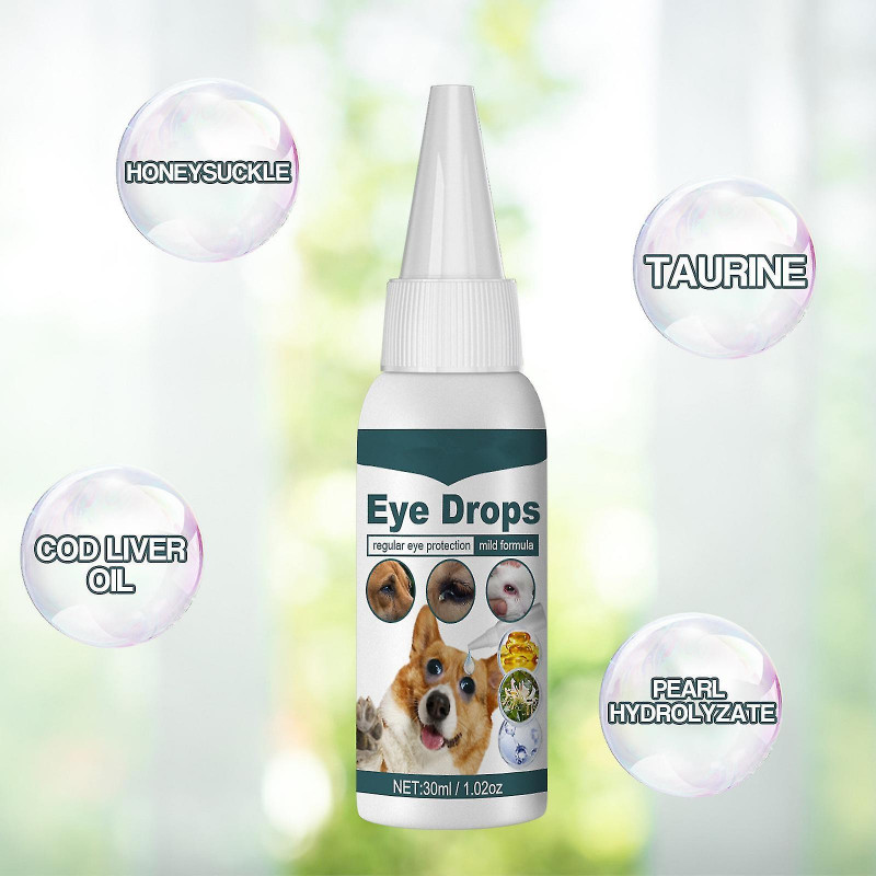 Gouttes ophtalmiques pour chiens chats, pour enlever les marques de larmes, soulager les démangeaisons oculaires, [...]