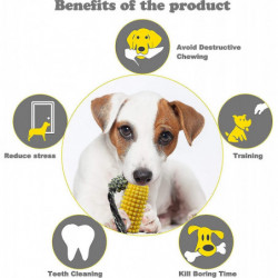 Jouet à mâcher pour chien, brosse à dents pour chien nettoyage des dents jouet à mâcher avec corde pour grands [...]