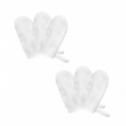 6Pcs Baby Gauze Finger Toothbrushes Oral Hygiene Gauze Baby Teeth Cleaning Tool White