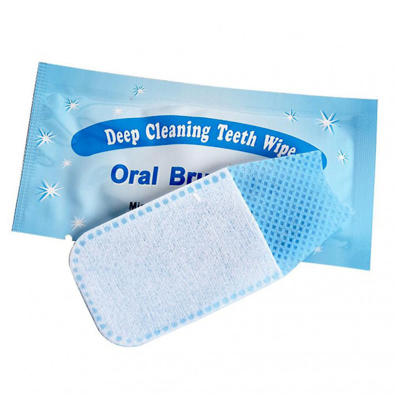 20pcs Disposable Finger Stalls Toothbrush Gauze Dental Finger Brush Oral Hygiene Cleaning Wipes