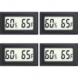 4-pack Mini Digital Humidity Temperature Meters Gauge With Lcd Display