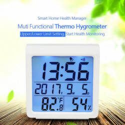 Digital Household Backlight Hygrometer Electronic Hygrometer Temperature Gauge Standing Alarm Clock without [...]