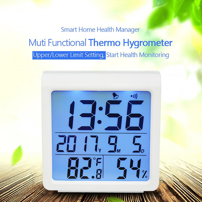 Digital Household Backlight Hygrometer Electronic Hygrometer Temperature Gauge Standing Alarm Clock without [...]