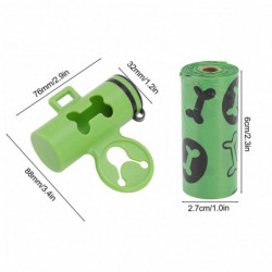 Distributeur de sac à crottes de chien Supports de sac à déchets portables pour animaux de compagnie dégradables [...]