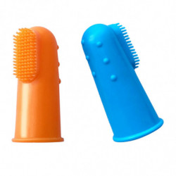 Silicone Finger Toothbrush Ergonomic Design Bristles Easy Teeth Cleaning Dental Care For Dog Puppies Cats And Small Pets