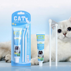 Cat Toothpaste Toothbrush Long Handle For Small Pet Puppy Kitten Teeth Clean