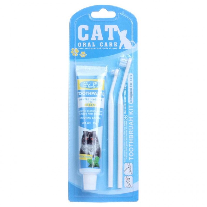 Cat Toothpaste Toothbrush Long Handle For Small Pet Puppy Kitten Teeth Clean