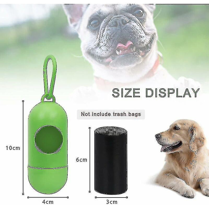 2 Pieces Dog Poop Bag Dispenser, Triomphe Dog Poop Bag, Dog Poop Bags with Dispenser, 30 Dog Poop Ba