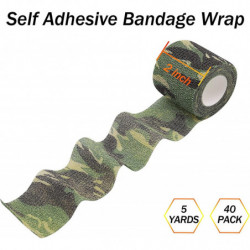 40 rouleaux bandage auto-adhésif enveloppant 1 pouce auto-adhésif coloré enveloppant bande athlétique sport [...]