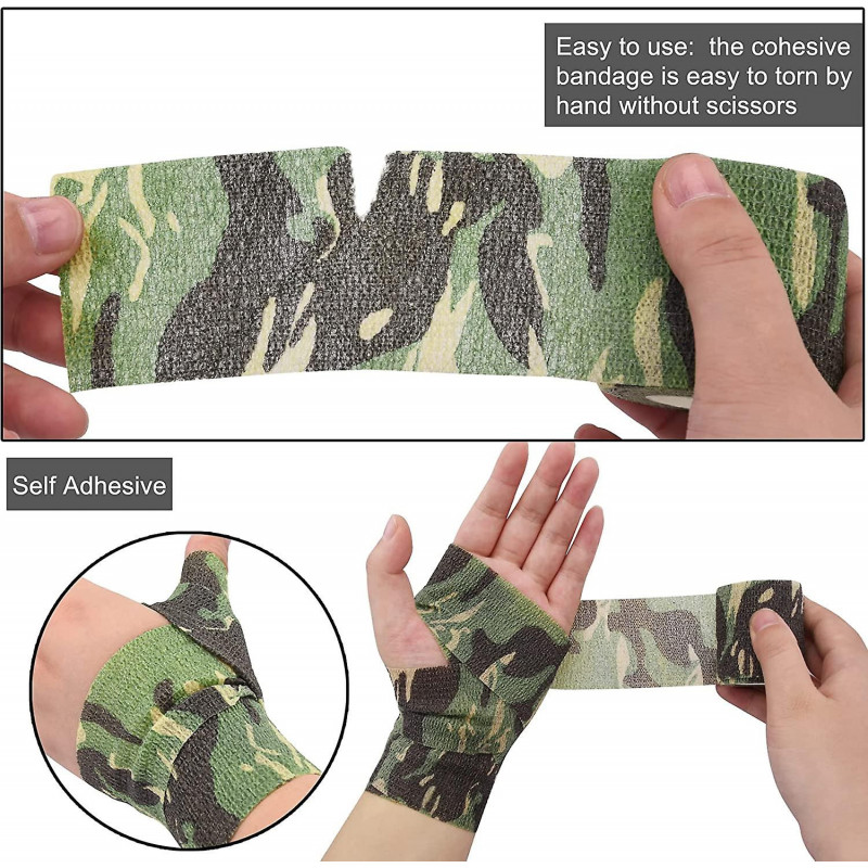 40 rouleaux bandage auto-adhésif enveloppant 1 pouce auto-adhésif coloré enveloppant bande athlétique sport [...]