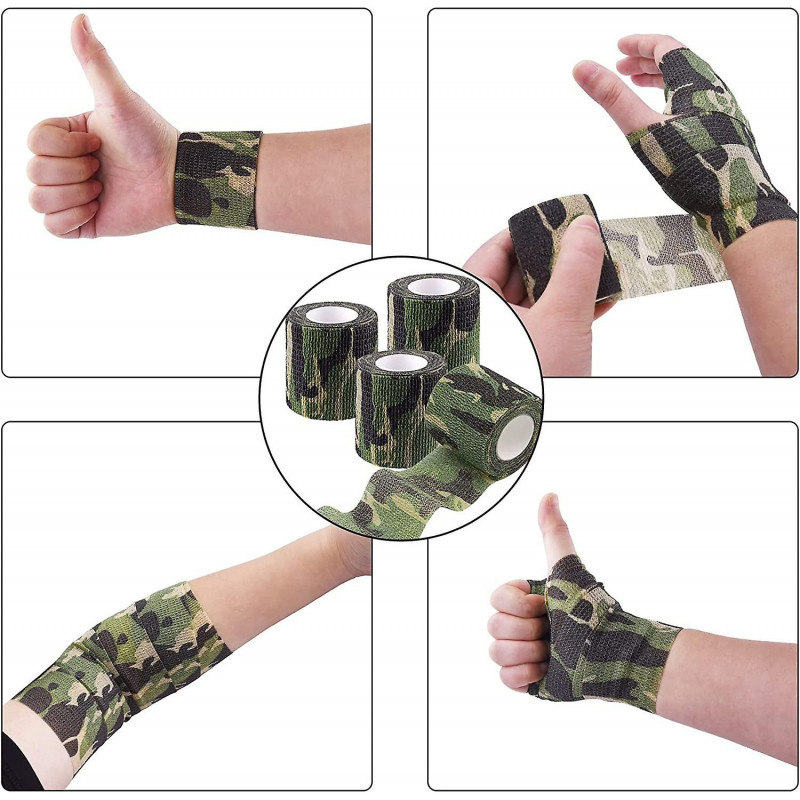 40 rouleaux bandage auto-adhésif enveloppant 1 pouce auto-adhésif coloré enveloppant bande athlétique sport [...]