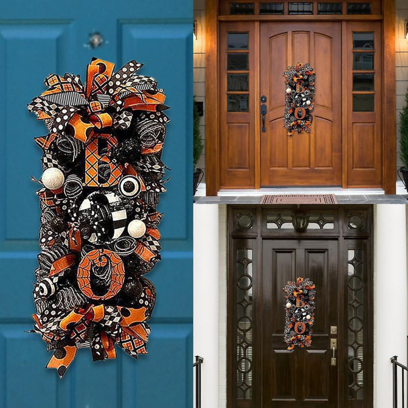Environmentally Protection Wide Application Long Lasting Halloween Wreath for Outdoor