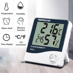 Thermomètre électronique de haute précision Affichage numérique Mini thermomètre de réveil de température-htc-1 Standard