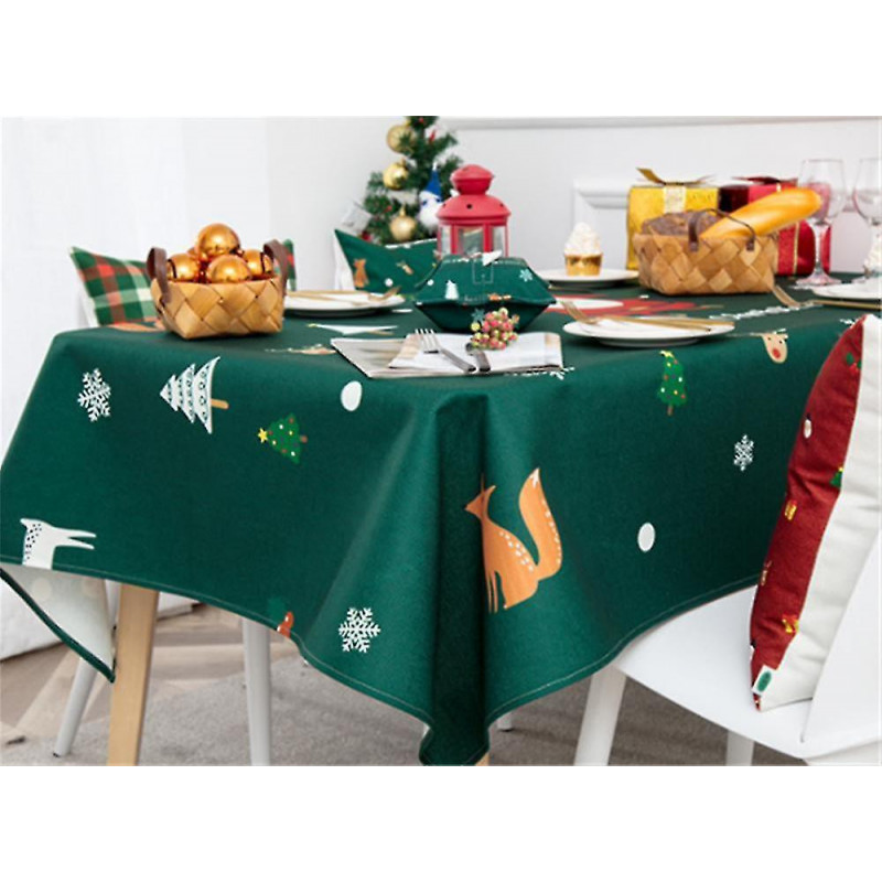 Holiday Tablecloth Used For Christmas Themed Parties Decorations
