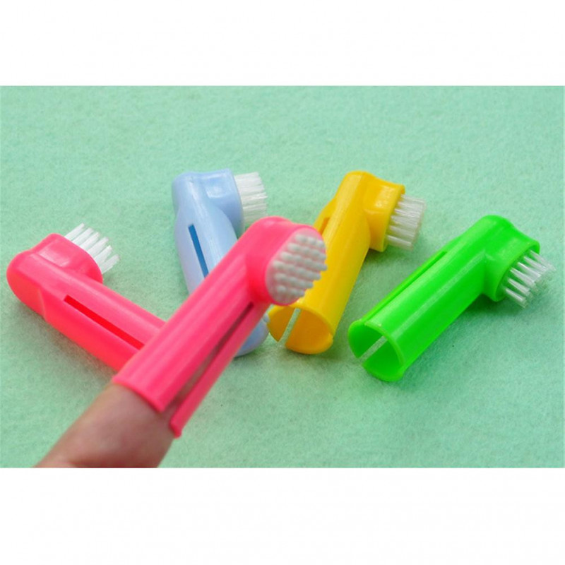 Super Soft Pet Finger Brosse à dents Chien Chat Brosse Ajout Mauvaise Haleine Tartare