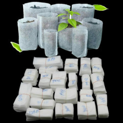 Jikaix 200pcs Nursery Bags Eco-friendly Biodegradable Non Woven Fabric Water Permeable Plant Grow Bags Garden Supply