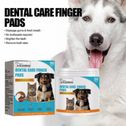 Stationery 241032Finger Wipes To Bad Breath Dog Tartar Yellow Cleaning Oral Finger Set 50pcs241032