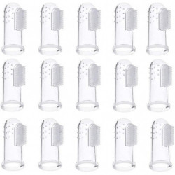 15pcs Dog Toothbrushes, Pet Finger Toothbrush Dental Hygiene Brushes For Dog And Cat