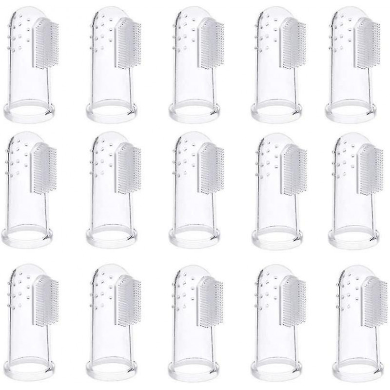 15pcs Dog Toothbrushes, Pet Finger Toothbrush Dental Hygiene Brushes For Dog And Cat