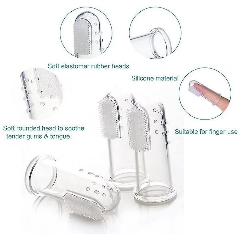 15pcs Dog Toothbrushes, Pet Finger Toothbrush Dental Hygiene Brushes For Dog And Cat