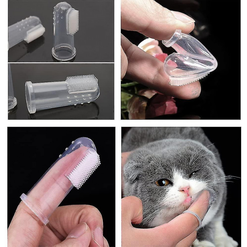 15pcs Dog Toothbrushes, Pet Finger Toothbrush Dental Hygiene Brushes For Dog And Cat