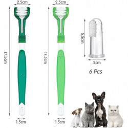 8pcs Brosse à dents pour chien, brosse à dents pour chien Dents d’animaux de compagnie Nettoyage silicone [...]
