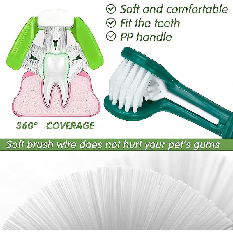 8pcs Brosse à dents pour chien, brosse à dents pour chien Dents d’animaux de compagnie Nettoyage silicone [...]