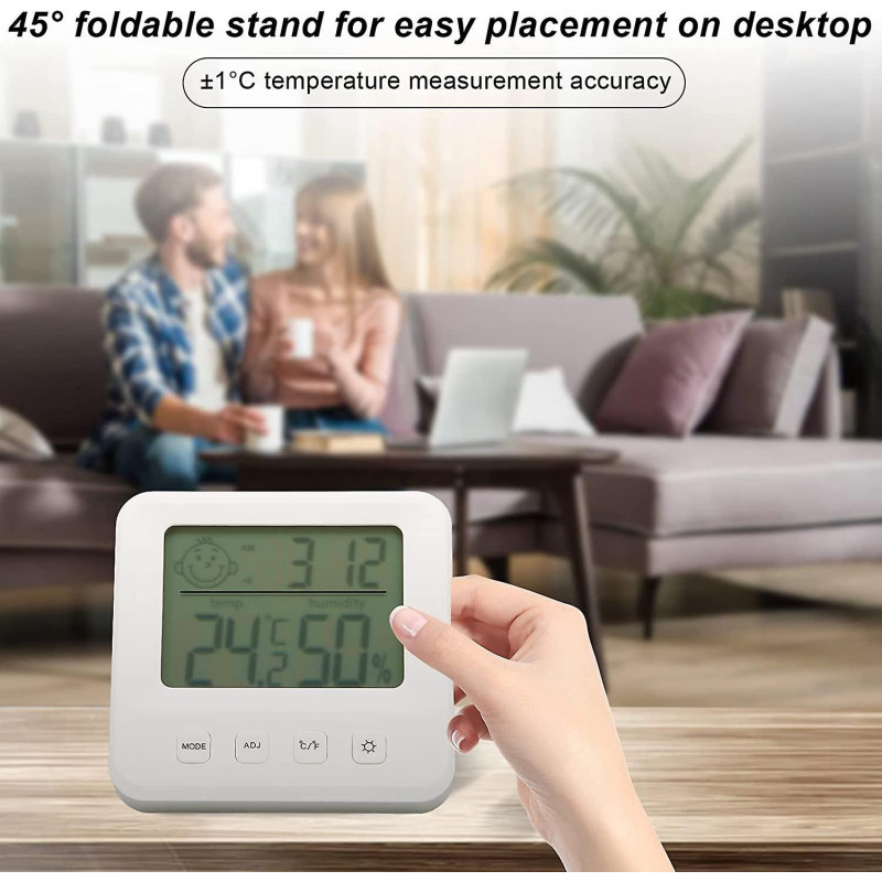 Indoor Temperature Humidity Temperature Monitor Monitor Smile Display High Accuracy Reading Digital Hygrometer [...]