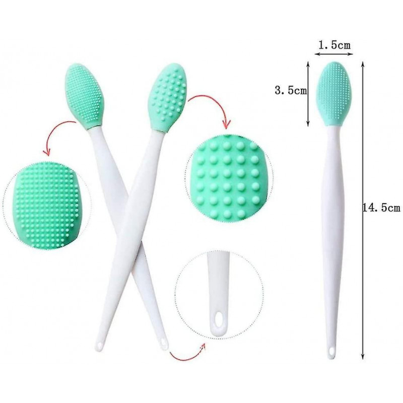 Dog Toothbrush,double Sided Dog Toothbrush Made Of Soft Silicone,soft Toothbrushes With Curved Long Handle,for [...]