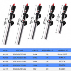 Xl-999 Tige de chauffage en acier inoxydable Tige de chauffage d’aquarium Tige de chauffage thermostatique (500w)