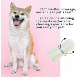 3 Pieces Dog Toothbrush, Dog Toothbrush, Cat Pet Finger Toothbrush Dental Hygiene Brushes Natural Rubber Finger [...]