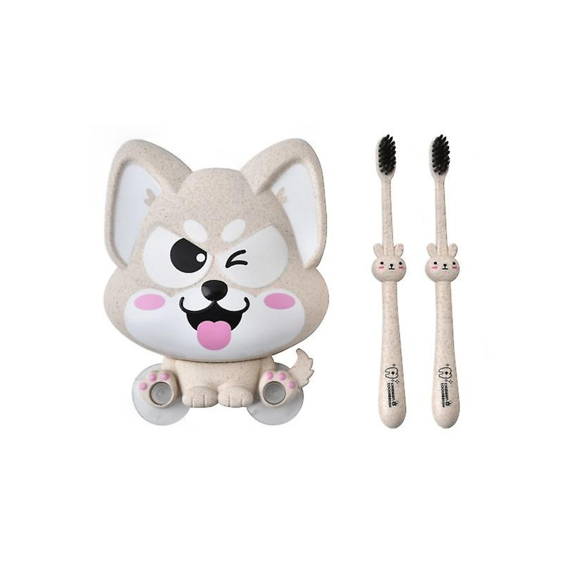 Cartoon Dog Suction Wall Toothbrush Toothpaste Shelf, Size:16x14x5cm