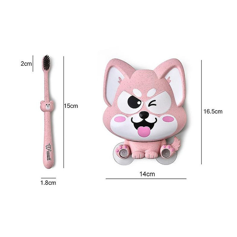 Cartoon Dog Suction Wall Toothbrush Toothpaste Shelf, Size:16x14x5cm
