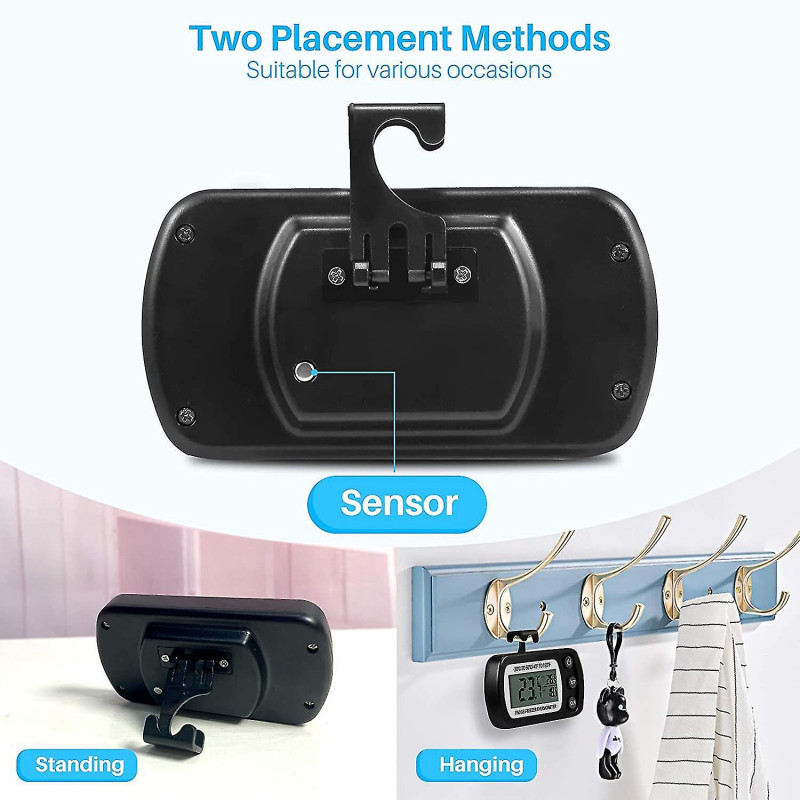 2pcs Digital Meter -20c To 50c,with Hook,lcd,maximum And Minimum Temperature Record (white)