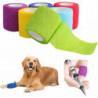 6 rouleaux Vet Wrap Self Adherent Wrap, Vet Wrap pour chien Bandage de compression cohésif (5.0cm * 4.5m) (D-583-A)
